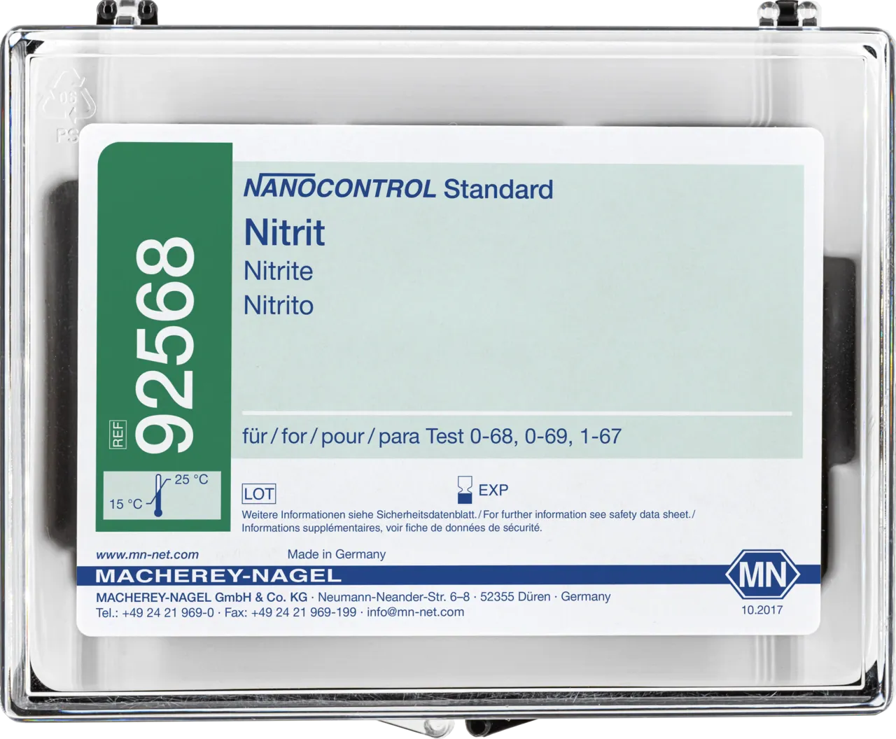 NANOCONTROL Standard Nitrite 2x30 mL standard solution/ 30 mL standard addition 100+ sufficient for 15 determinations