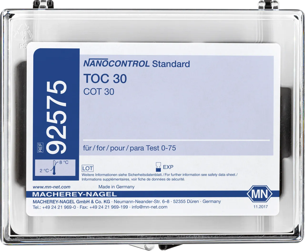 NANOCONTROL Standard TOC 30 30 mL standard solution in glass bottle, sufficient for 15 determinations