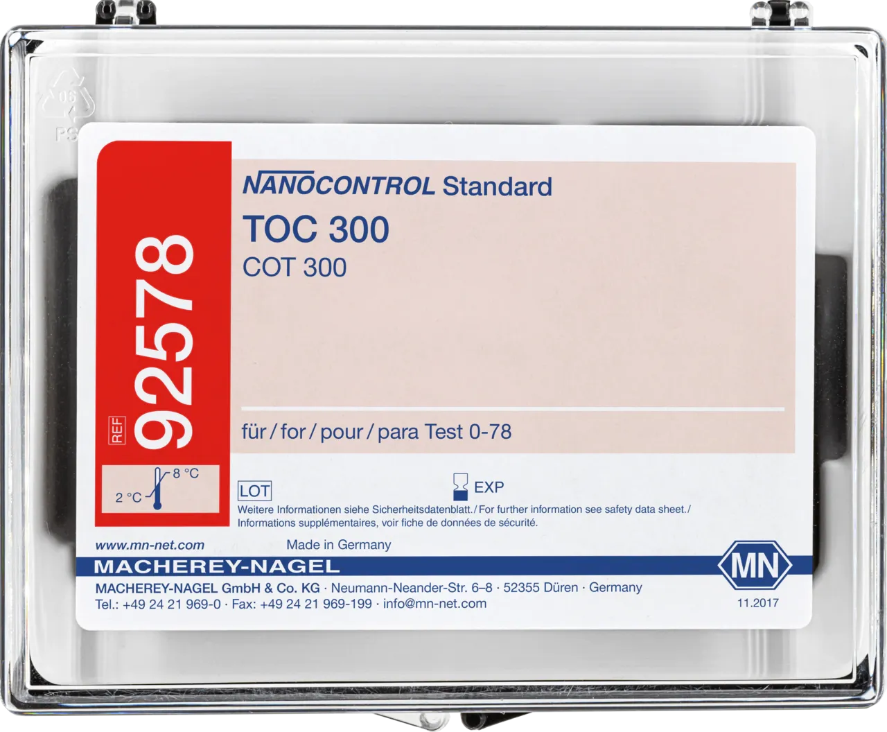 NANOCONTROL Standard TOC 300 30 mL standard solution in glass bottle, sufficient for 15 determinations