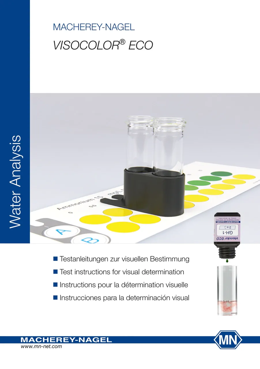 VISOCOLOR brochure VISOCOLOR ECO Test instructions for visual determination