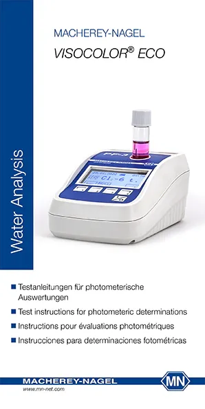 Manual for VISOCOLOR ECO tests for photometric determination for the compact photometers PF-3, PF-12Plus and NANOCOLOR Advance as booklet