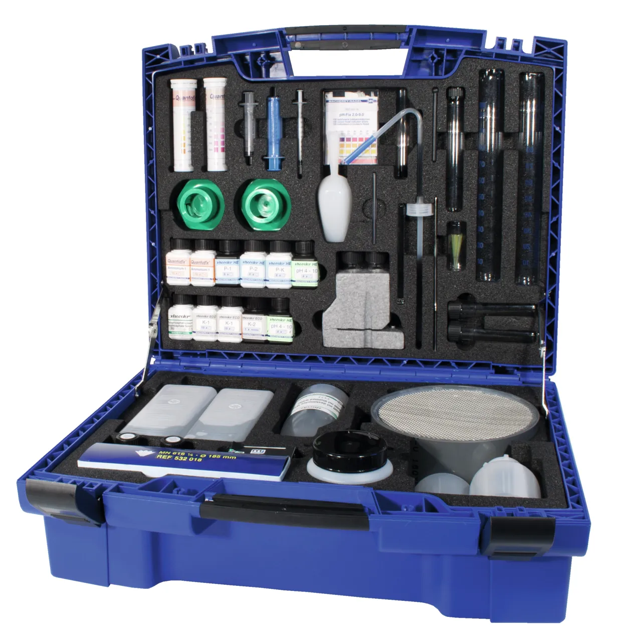 VISOCOLOR Reagent case for soil analysis with accessories and manual