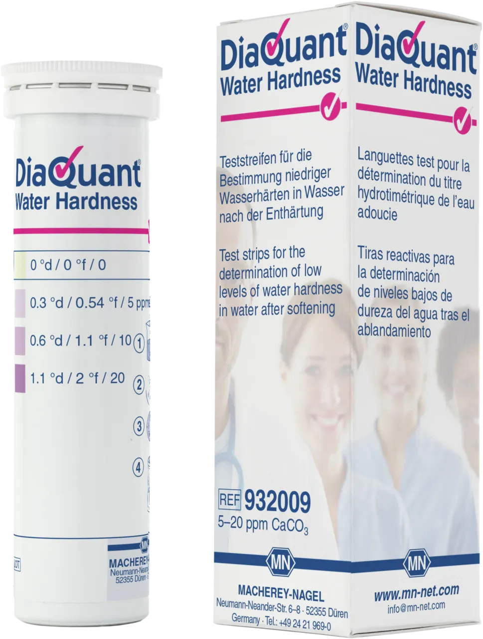 DiaQuant Water Hardness box of 50 test sticks 6 x 95 mm