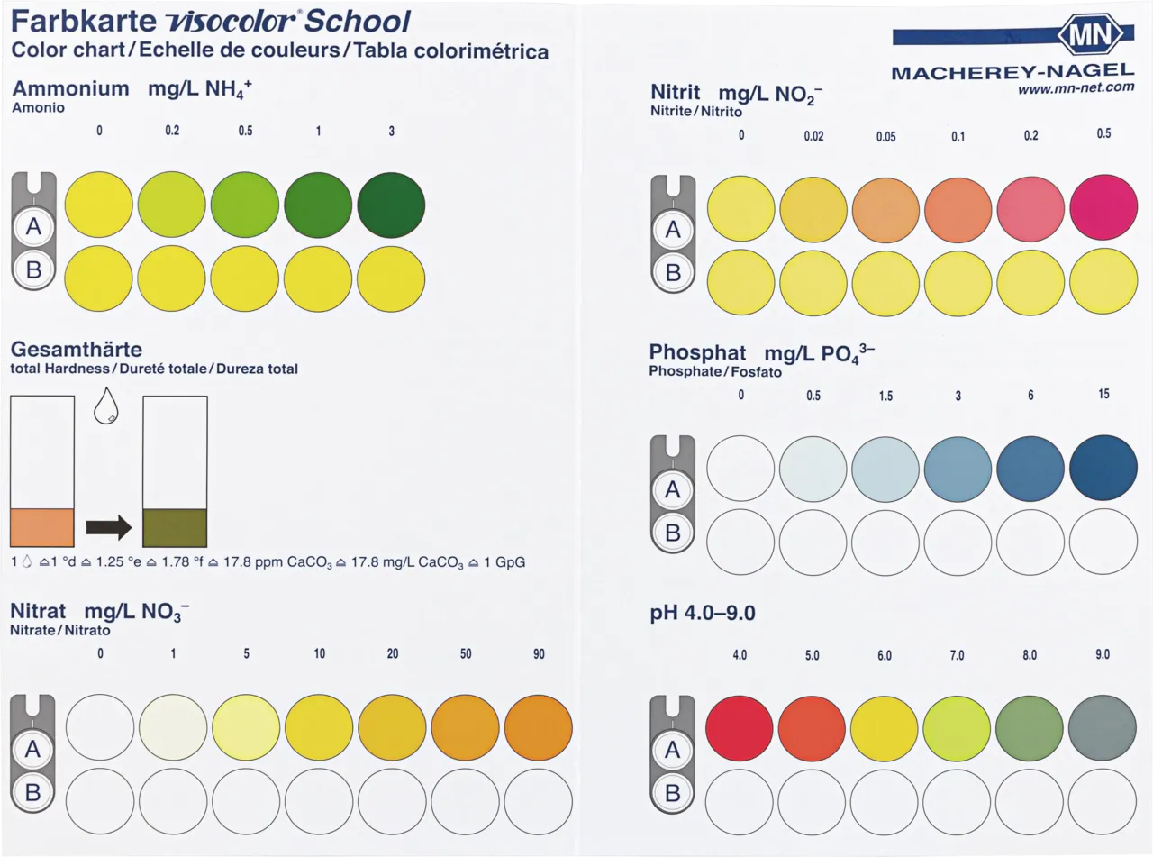 VISOCOLOR School reagent case - color scale - for VISOCOLR School reagent case REF 933100
