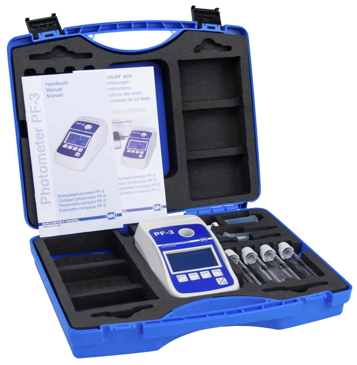 Compact photometer PF-3 Pool, without reagents for evaluation of VISOCOLOR ECO tests and NANOCOLOR tube tests with calibration cuvette