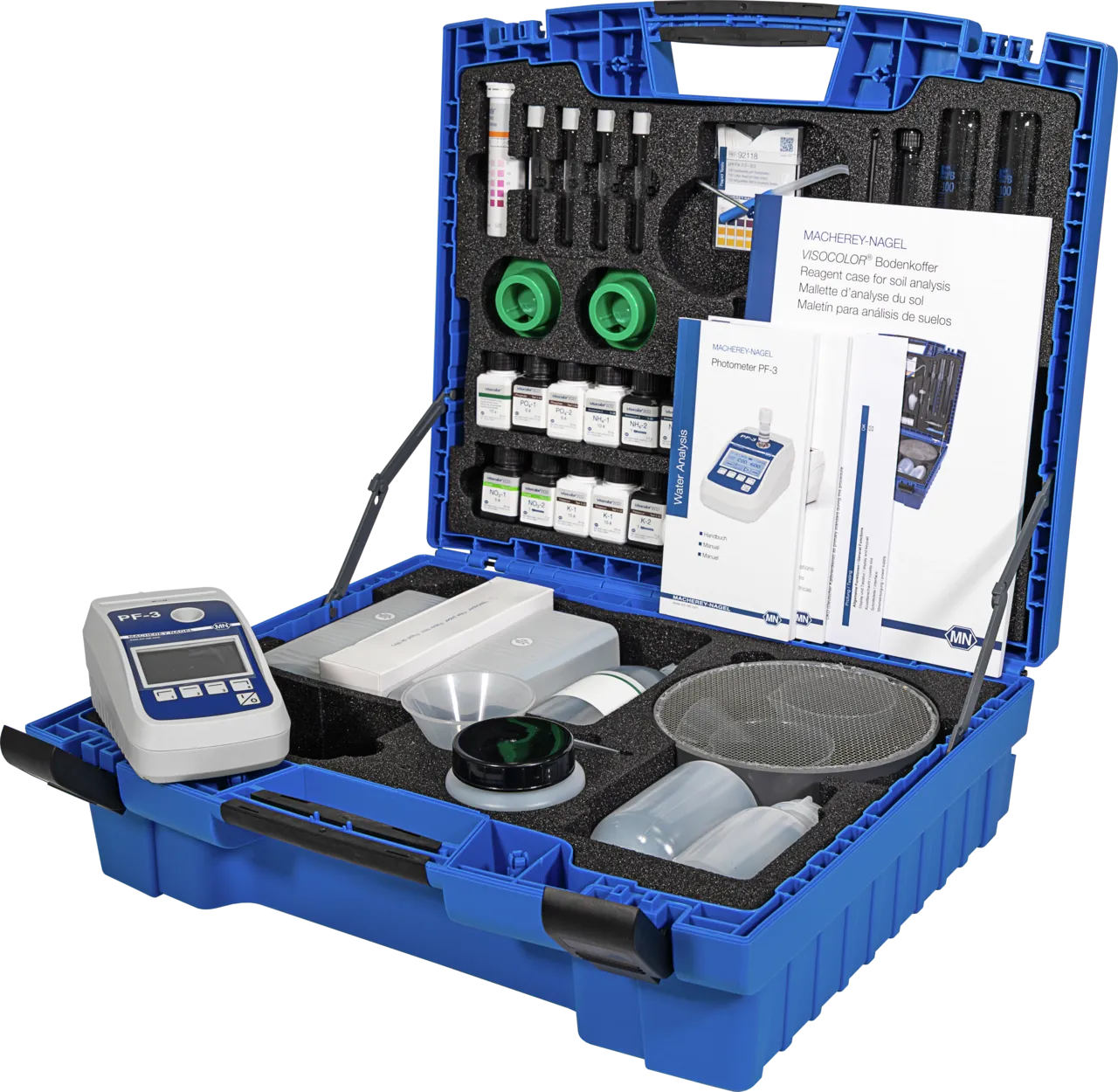 VISOCOLOR Reagent case for soil analysis with PF-3 complete