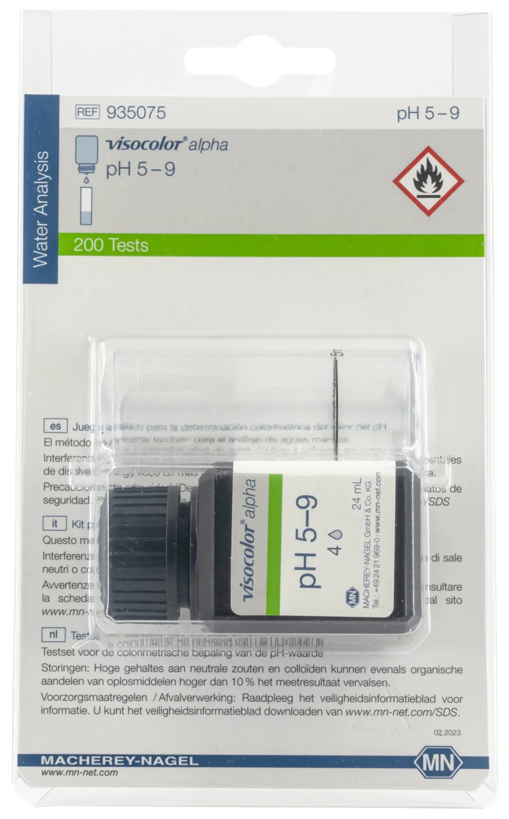 VISOCOLOR alpha pH 5 - 9 EQ Excepted Quantities