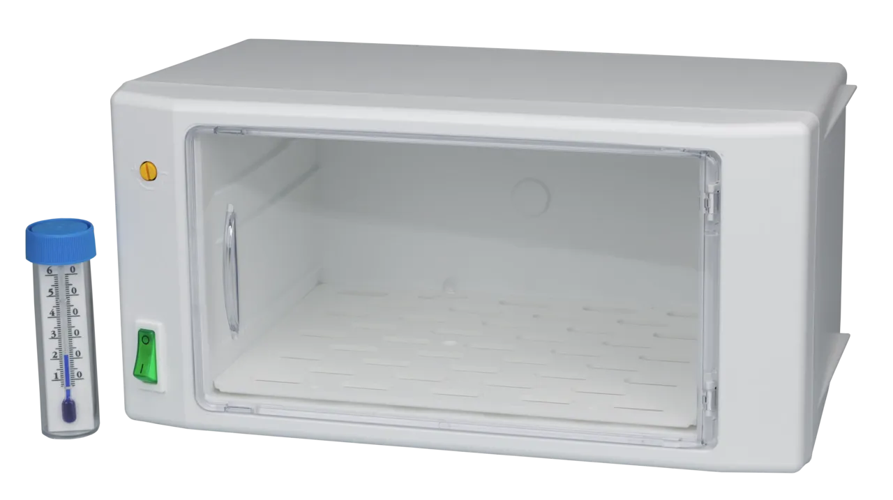 Mini-incubator "Cultura" incl. thermometer and 1 rack for test tubes with 3x6 positions