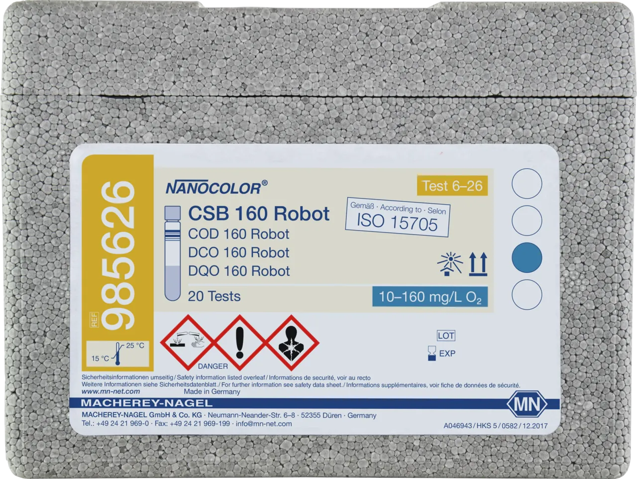 NANOCOLOR COD 160 for examination on Skalar robots Tube test with Barcode pack of 20 tests