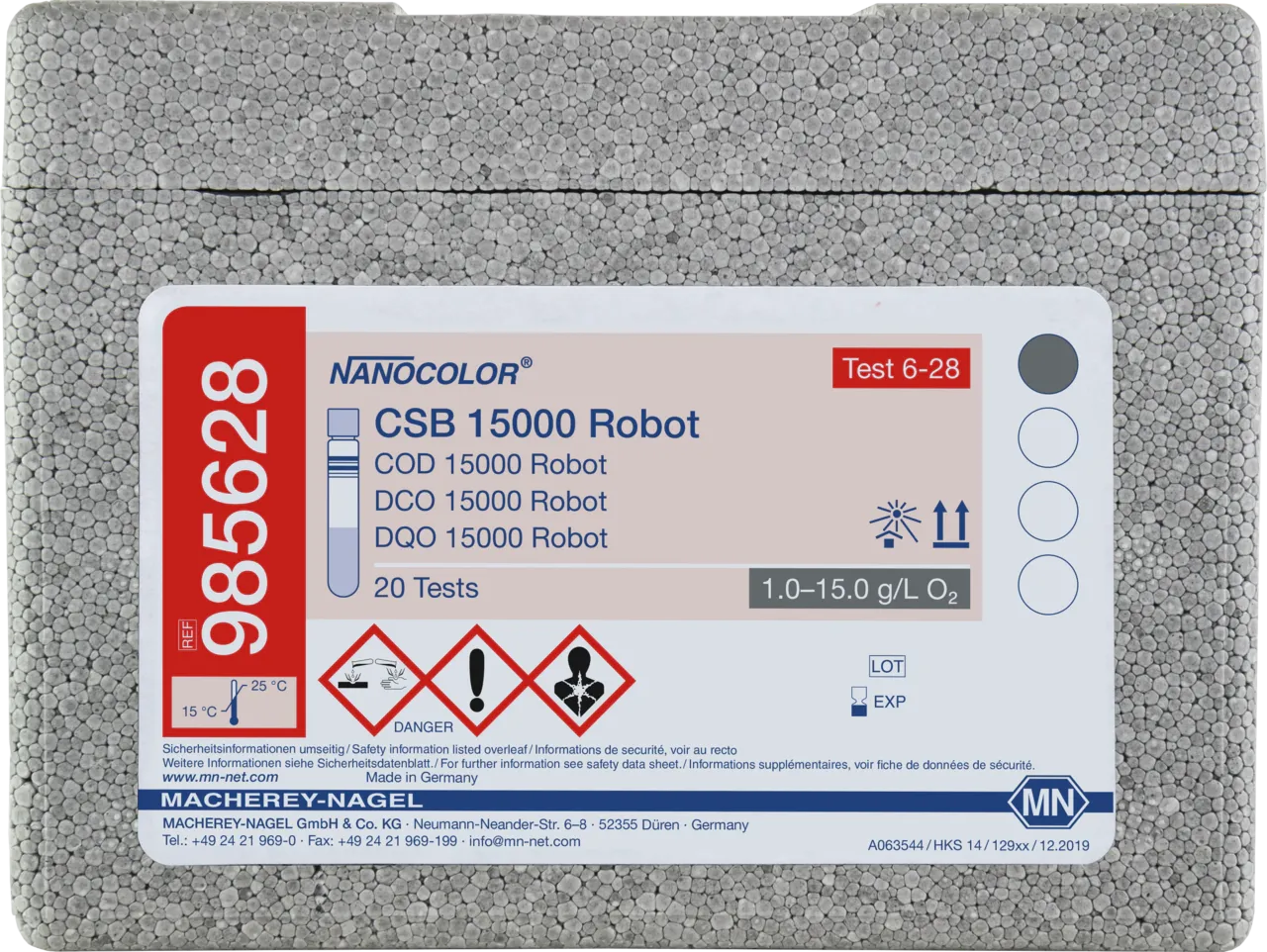 NANOCOLOR COD 15000 for examination on Skalar robots Tube test with Barcode pack of 20 tests