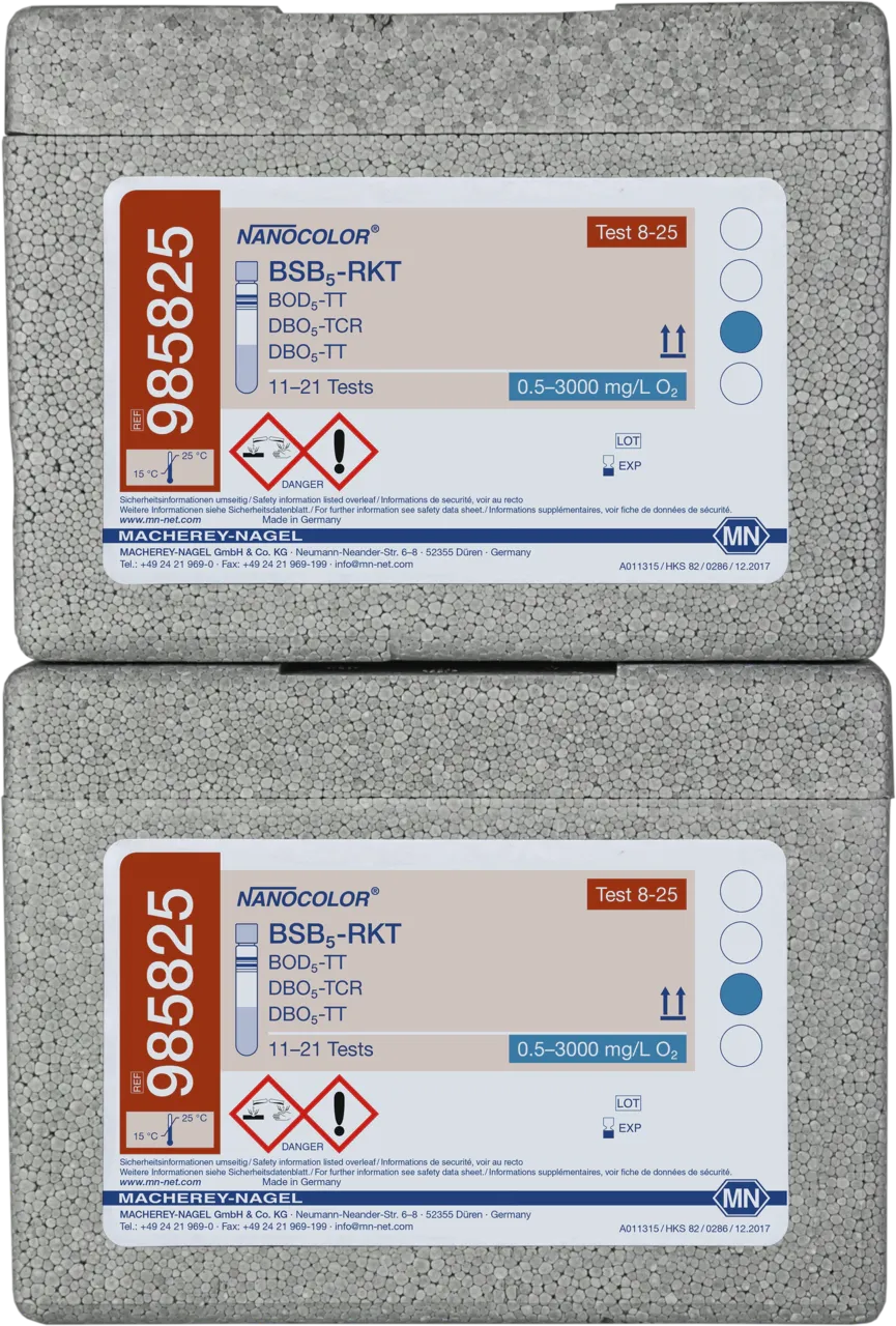 NANOCOLOR BOD5-TT tube test measuring range: 0.5-3000 mg/L O2 sufficient for 22 determinations