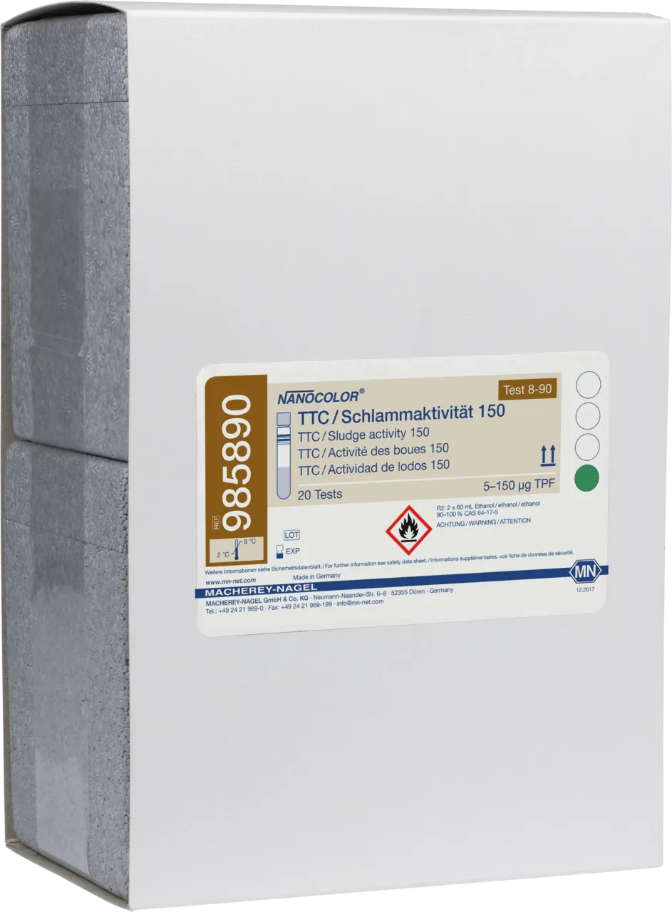 NANOCOLOR TTC / Sludge activity 150 tube test measuring range: 5-150 µg TPF 0.050-2.300 E sufficient for 20 determinations