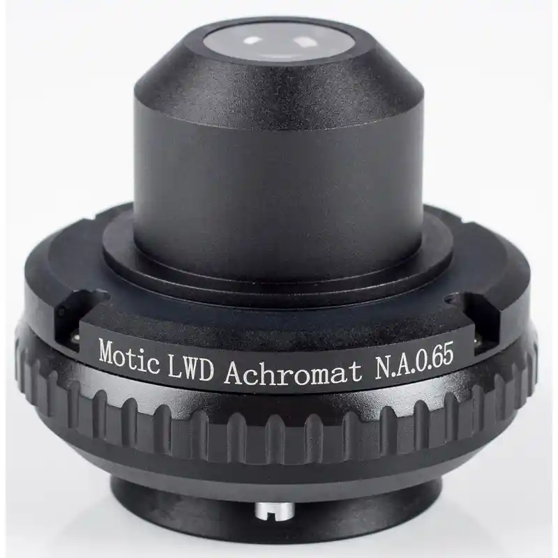 Motic Condenser, N.A. 0.65, wd 10.8mm, LWD, achromatic, iris diaphragm (BA410E, BA310 microscopes)