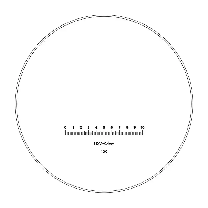 Motic Micrometer scale plate 100/10mm, Ø23mm reticule (for SMZ-140)