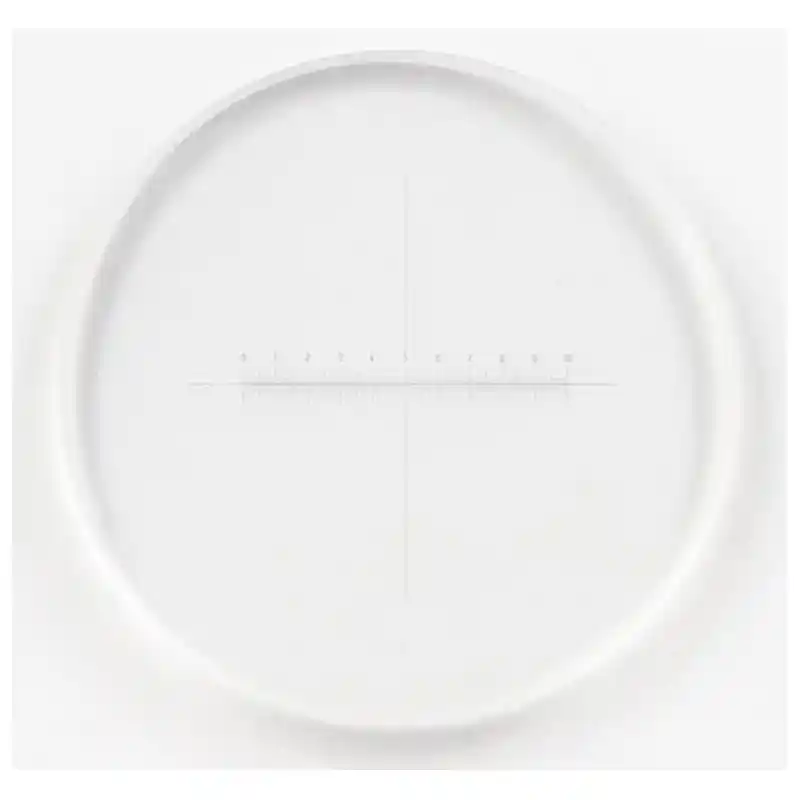 Motic Micrometer scale plate Reticle with 100/10mm, crosshair, Ø21mm (RedLine200)