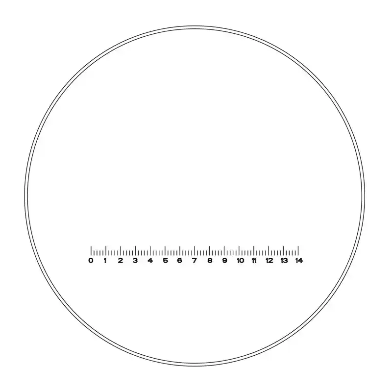 Motic Micrometer scale plate 70/14mm, Ø23mm microscope reticule (SMZ-140)