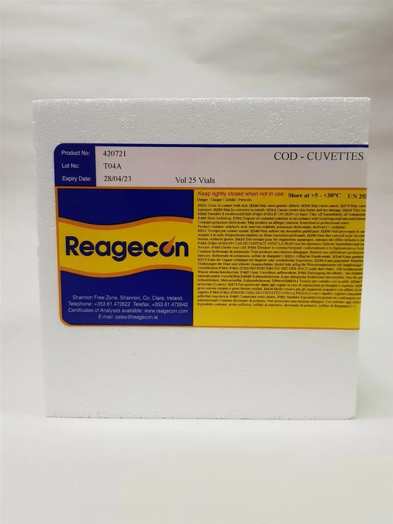 Reagecon Chemical Oxygen Demand (COD) Vials 0-1500 mg/L