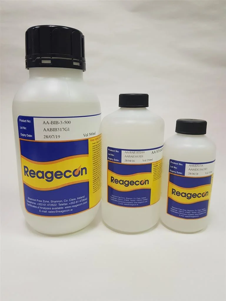 Reagecon Atomic Absorption (AAS) Multi Element Standard (13 Elements) 10 µg/mL (10 ppm) in 2-5% Nitric Acid (HNO₃)