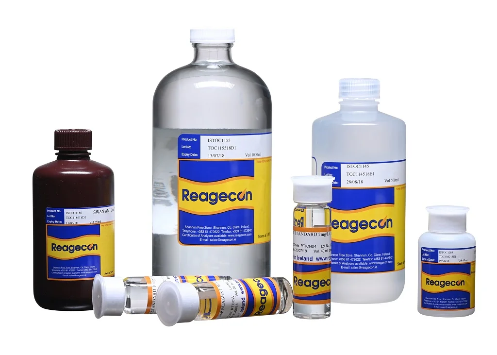 Reagecon JP Reagent Water Total Organic Carbon (TOC) Standard for Analytik Jena and Sievers 900/M9 Analysers