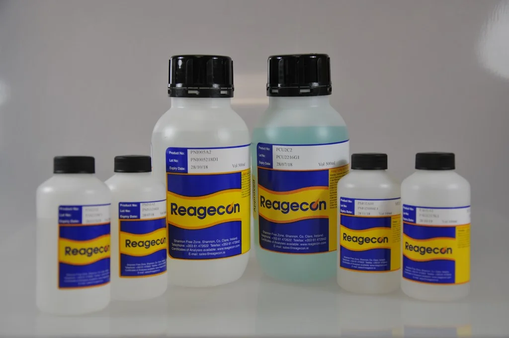 Reagecon Hafnium Standard for ICP, ICP-MS 10,000 µg/mL (10,000 ppm) in 2-5% Hydrochloric Acid (HCl)