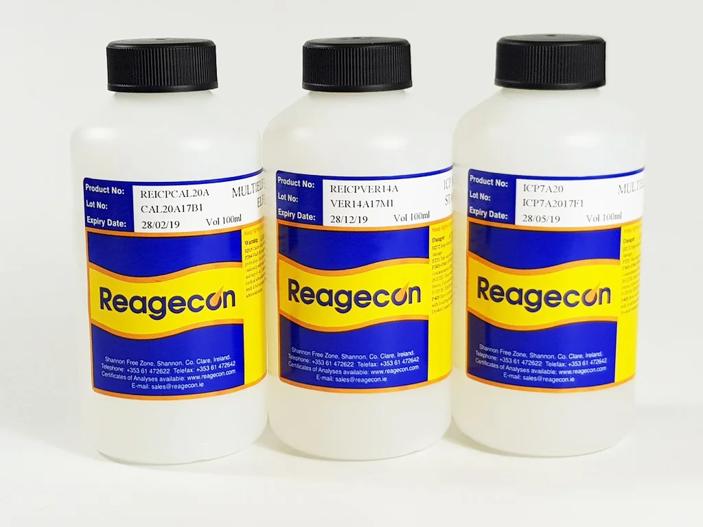 Reagecon ICP, ICP-MS Multi Element Standard (10 Elements) in 5-10% Nitric Acid (HNO₃)