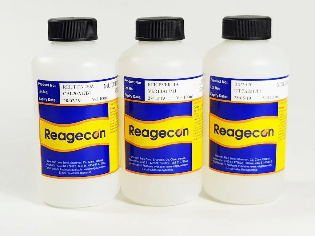 Reagecon ICP, ICP-MS Multi Element Standard (10 Elements) in 5-10% Hydrochloric Acid (HCl)