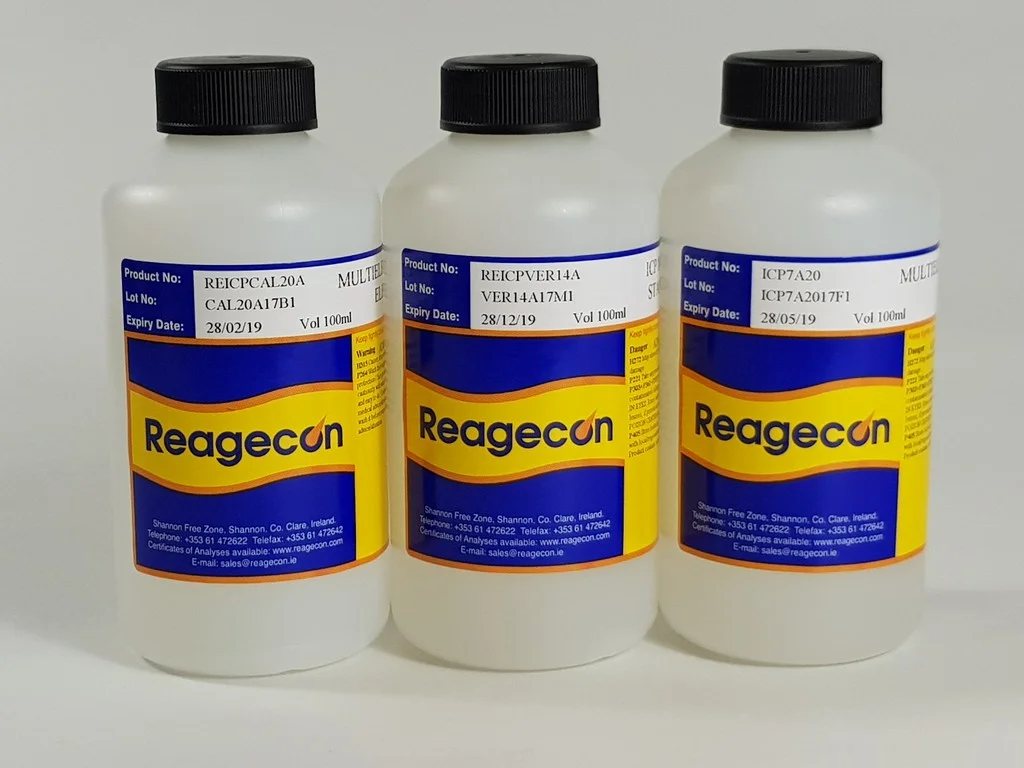 Reagecon ICP, ICP-MS Multi Element Standard (7 Elements) in 2% Nitric Acid (HNO₃)