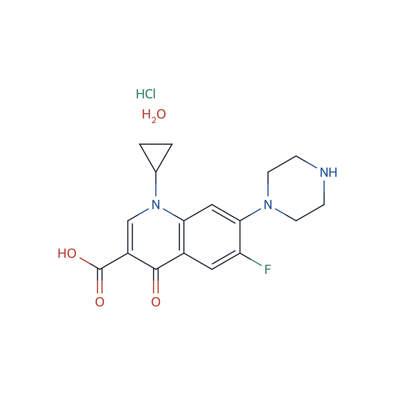 Ciprofloxacin hydrochloride CRS, 100 mg