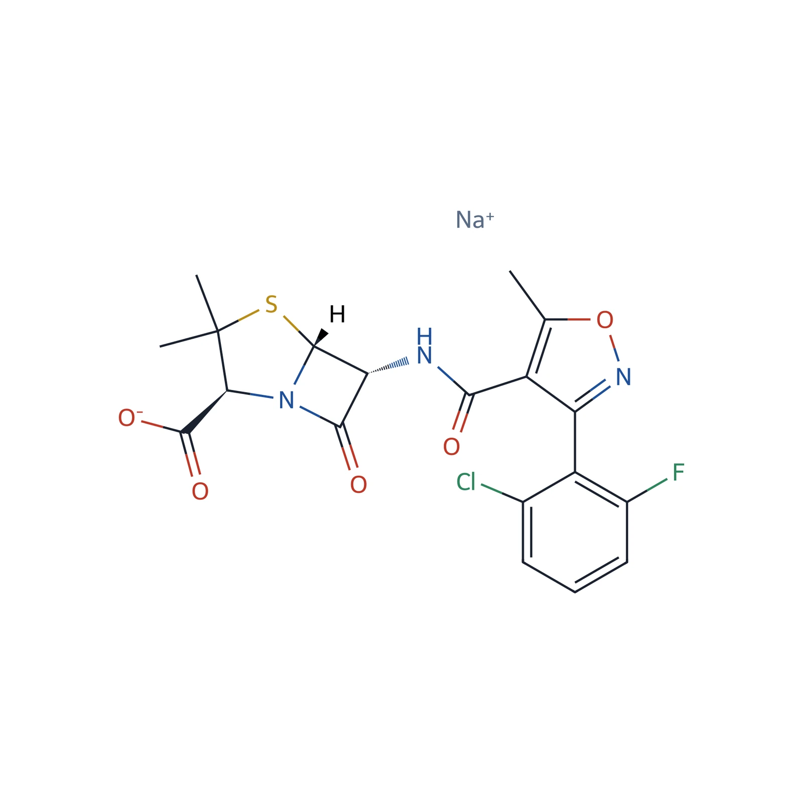 Flucloxacillin sodium CRS, 250 mg