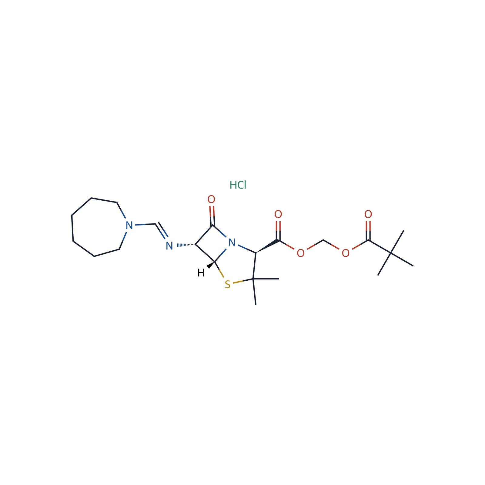 Pivmecillinam hydrochloride CRS, 70 mg