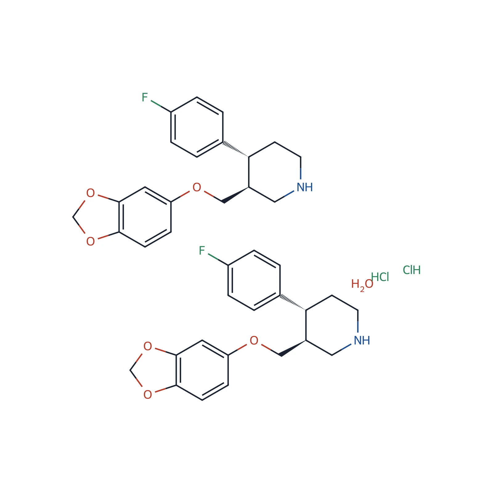 Paroxetine hydrochloride hemihydrate CRS, 200 mg