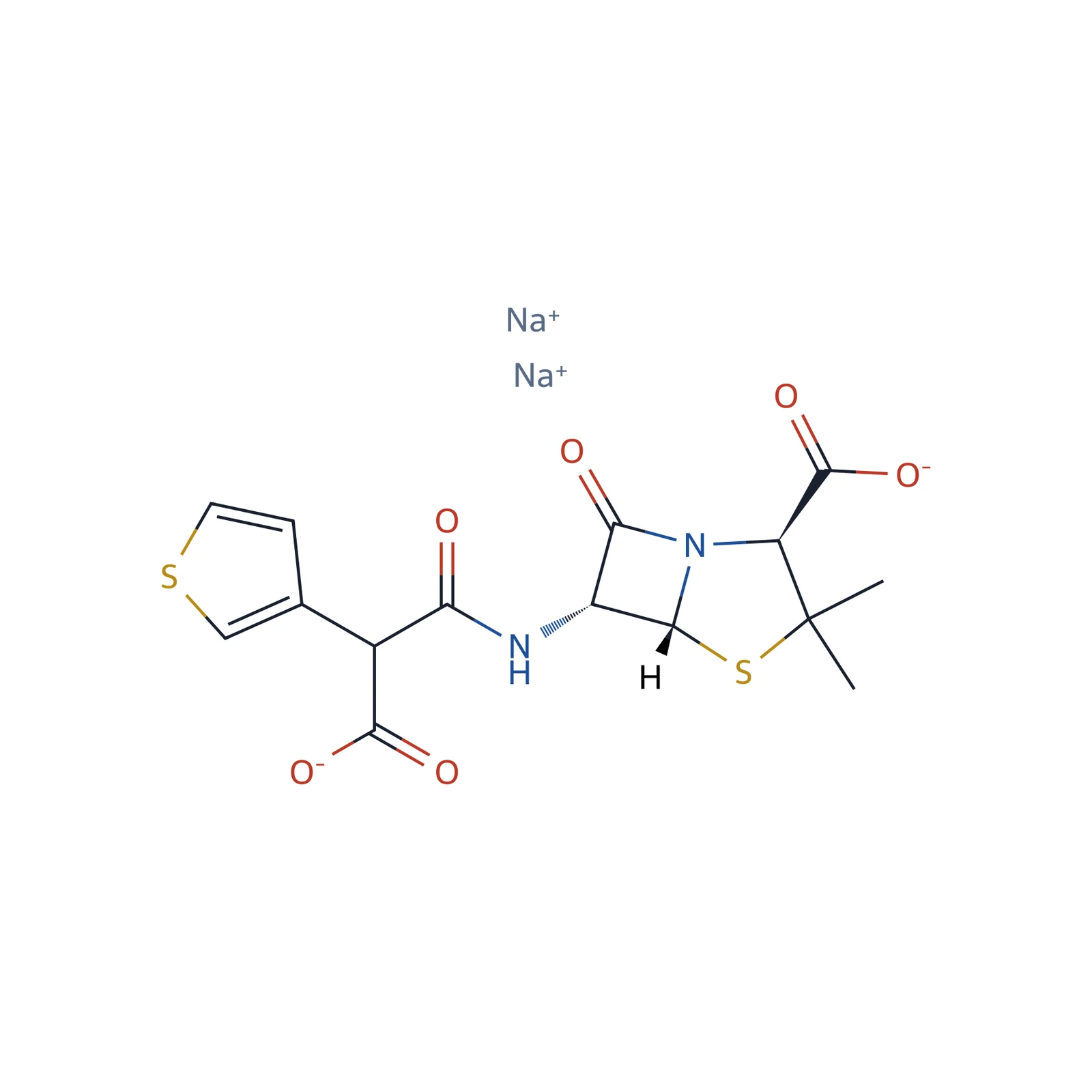 Ticarcillin monosodium CRS, 250 mg