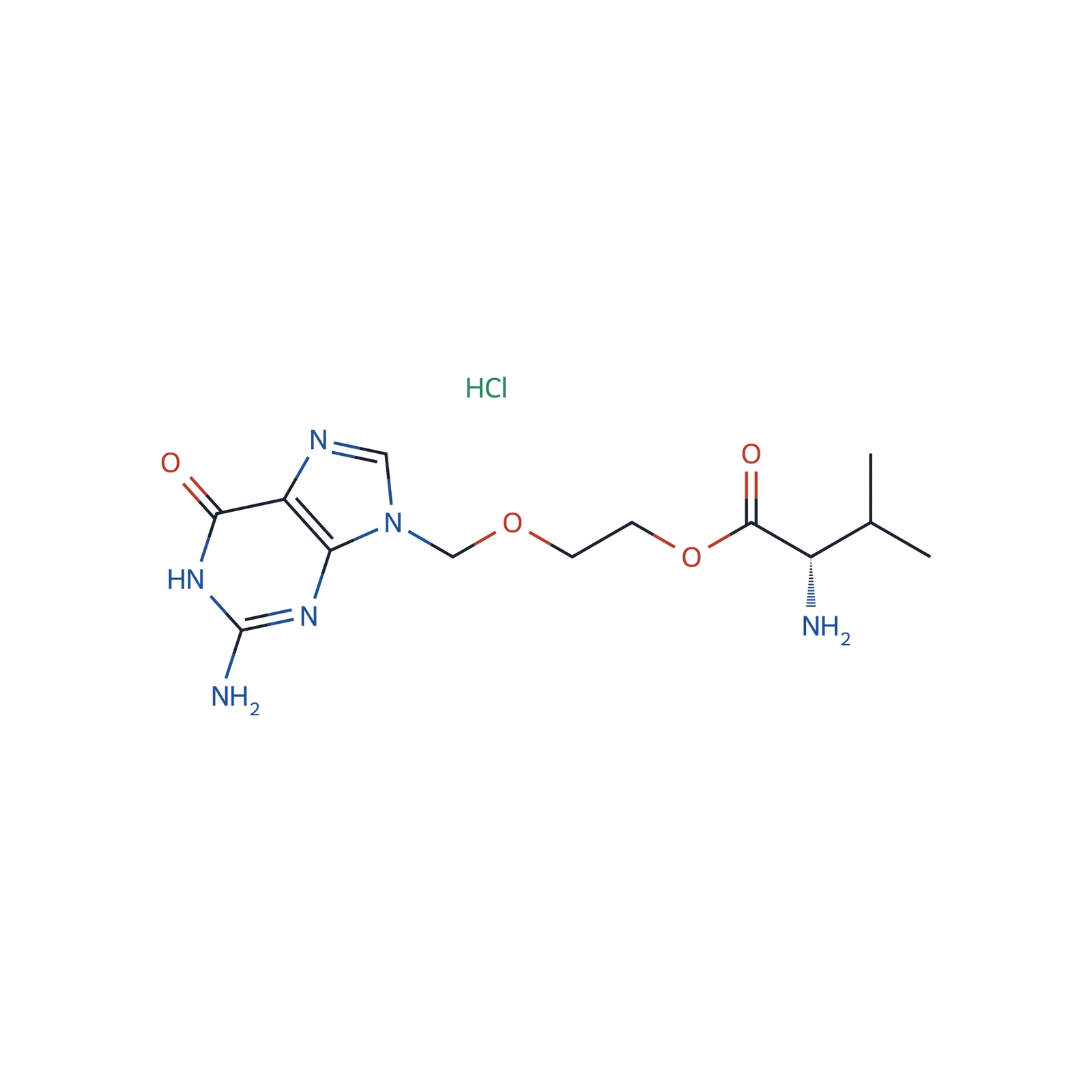 Valaciclovir hydrochloride (ANHYDROUS) CRS, 210 mg