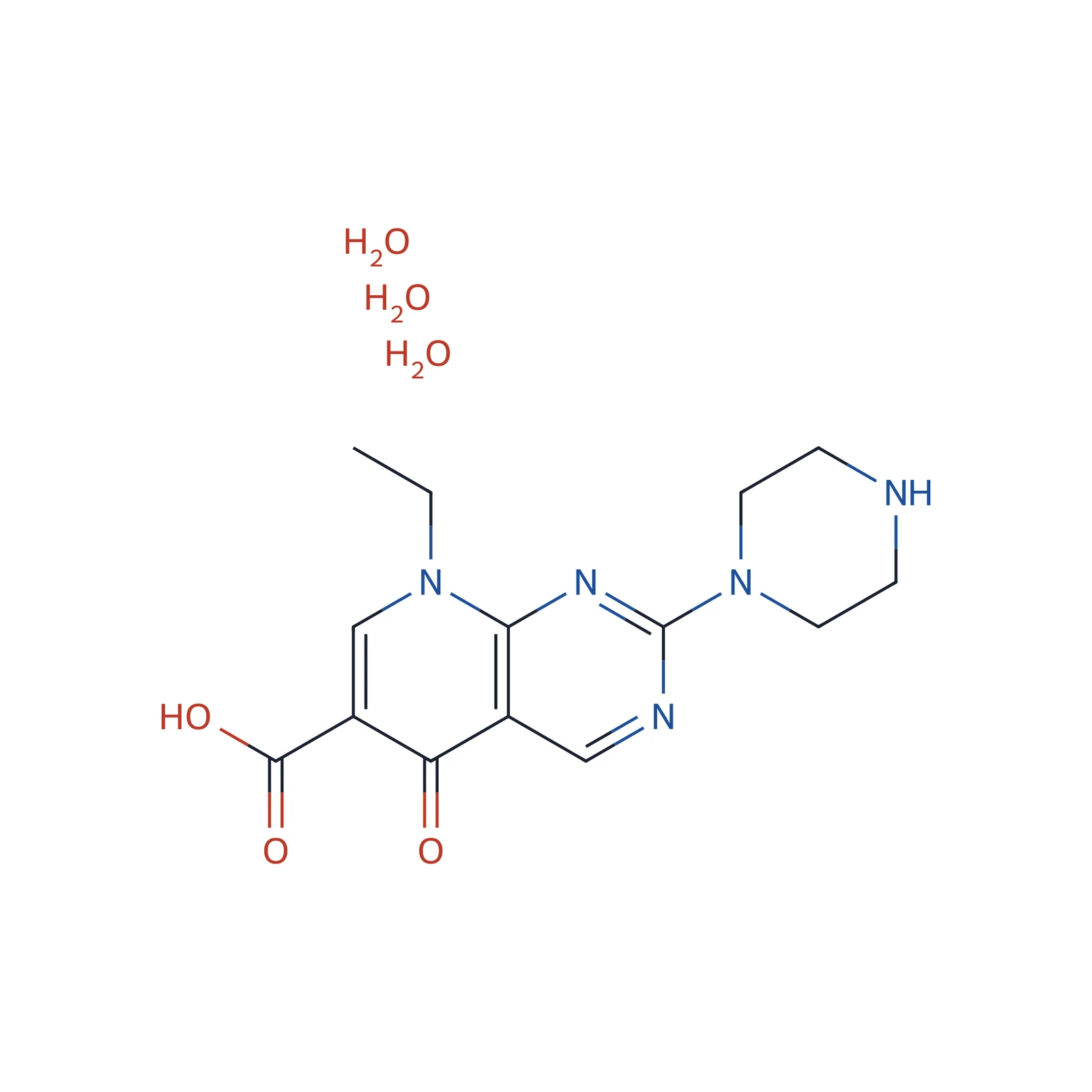 Pipemidic acid trihydrate CRS, 15 mg