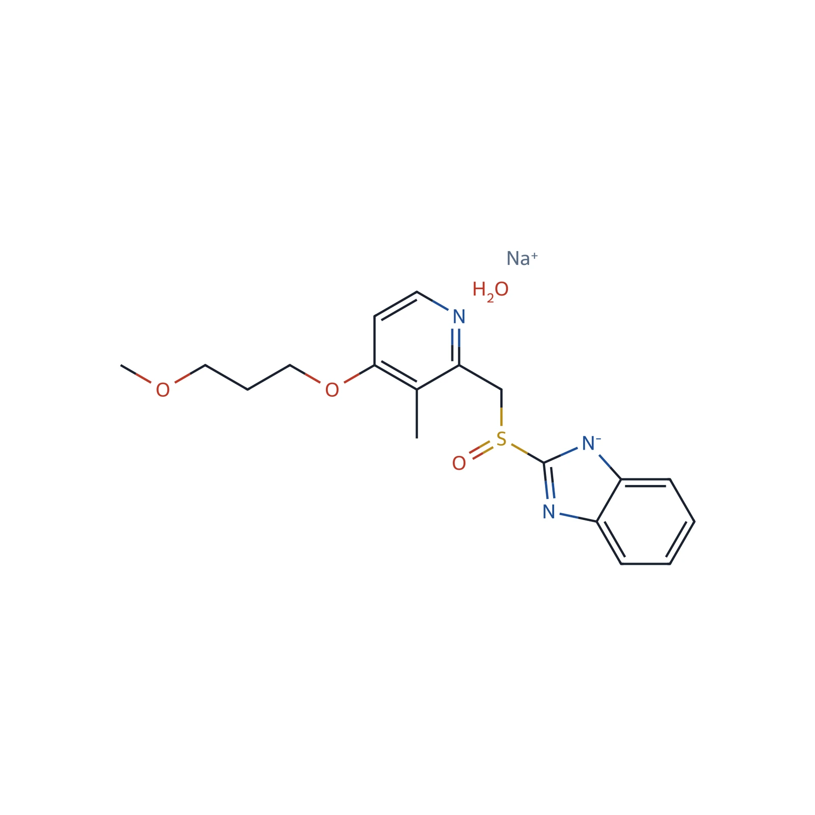 Rabeprazole sodium hydrate CRS, 150 mg