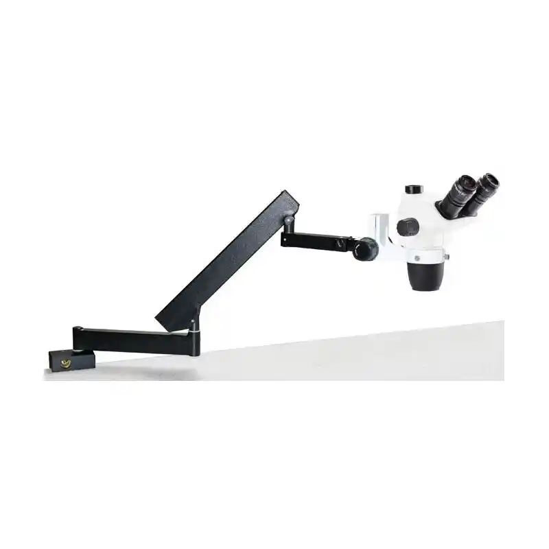 Euromex NZ.1703-AP stereo zoom microscope, NexiusZoom EVO, 6.5x to 55x articulated arm with table clamp, without lighting, trino
