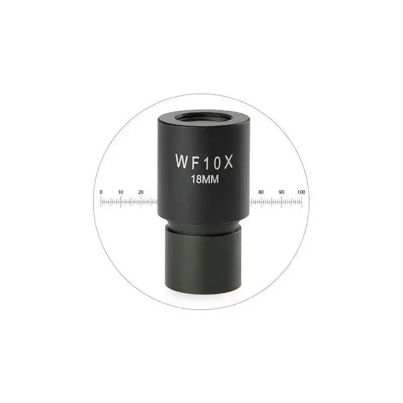 Euromex WF 10X/18mm micrometer microscope eyepiece, MB.6010-M (MicroBlue)