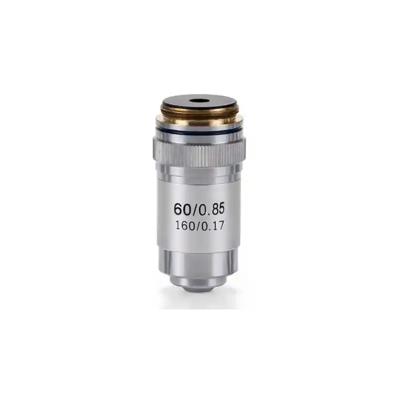 Euromex 60X/0.85 achro, DIN, sprung microscope objective, EC.7060 (EcoBlue)