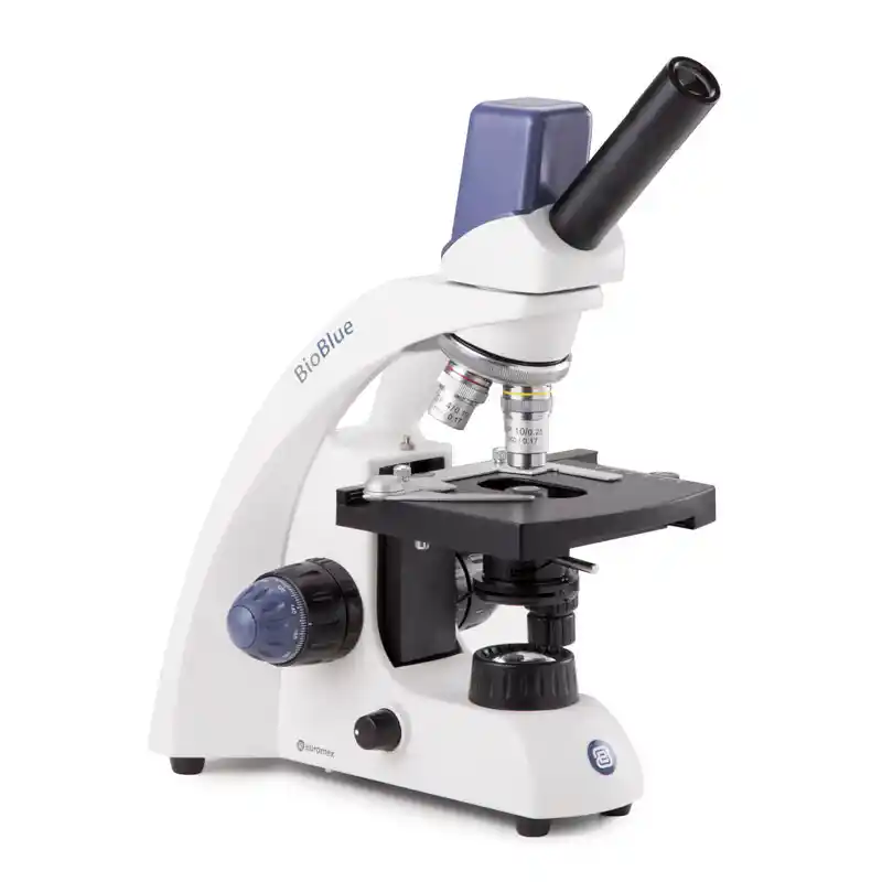 Euromex Microscope BioBlue, BB.4225, Digital, Mono, DIN, 40x - 400x, 10x/18, LED, 1W, w. mechanical stage