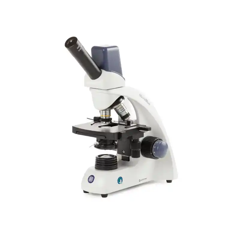 Euromex Microscope MicroBlue, MB.1155-5, mono, DIN 160, achro, 40x-1000x, 10x/18, Dl, digital, rechargeable battery, LED, 1W