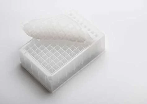 96-Well Round Capped Silicone Sealing Mats, for Sealing 96-Well Collection Plates (1.0/0.4/0.36 mL), Pierceable, 10/pk