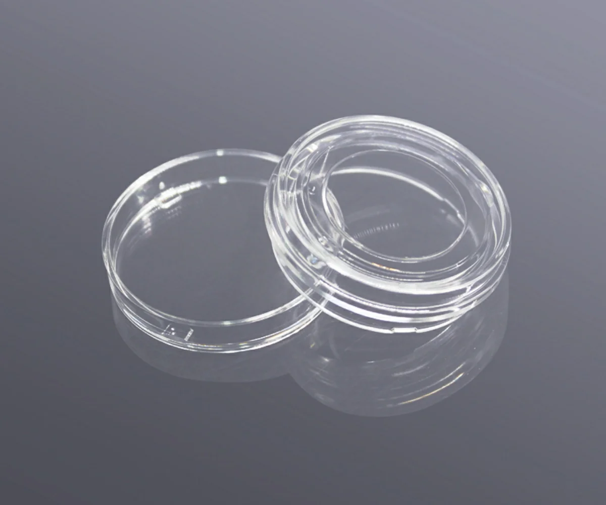 15mm glass bottom cell culture dish, PS material dish with 0.16-0.19mm cover glass, TC treated, sterile., 200/pk