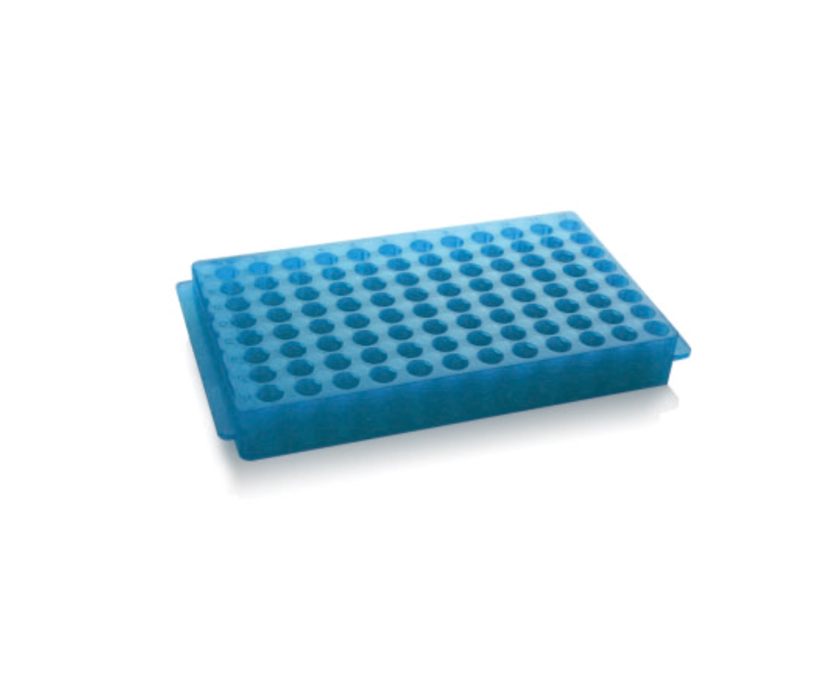 60-PLACE( 5X12) PCR PLATE, FOR PCR TUBES/MICROTUBES OF VOL.1.5ML/0.5ML, PP MATERIAL. ORANGE COLOR, Polypropylene, 1/pk