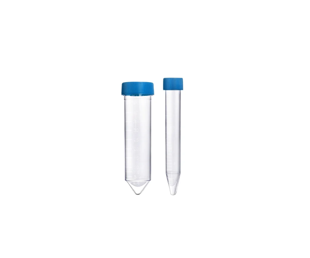 PS Culture tube(Centrifuge tube), Conical, bag packing way., 15ml, Non-Sterile, 50/pk