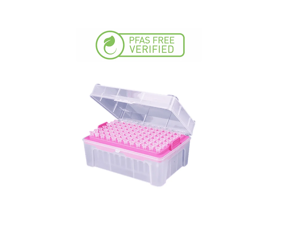 PFAS Free, Universal pipette tips, 100 to 1, 000 ul universal fit tips, DNase/RNase free, bulk pack, biue, 78mm, without filter,1000pcs/bag, 10bags/case, 1000/pk