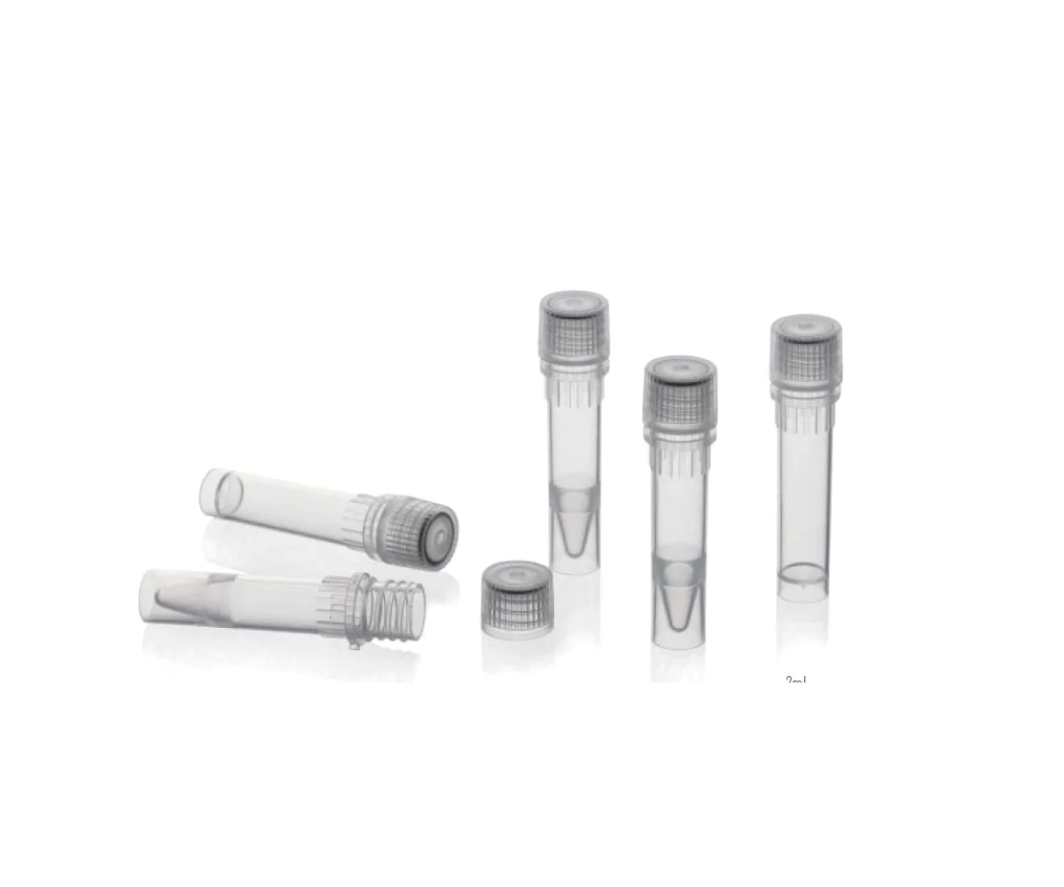 MICRO SCREW TUBE PP MATERIAL, VOL. 1.5ML, SCREW CAP NATURAL COLOR, SELF-STANDING, Polypropylene, 100/pk
