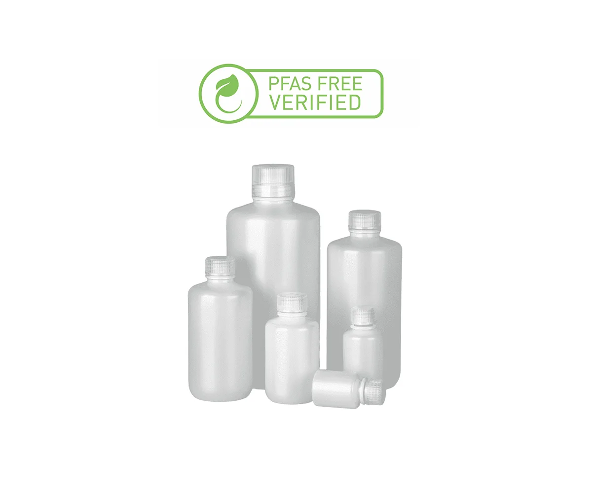 PFAS Free, Solution bottle, wide mouth, 8ml packaging bottle, HDPE, natural, 2000/pk