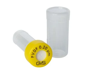 Syringeless filter vial, 0.20 µm, PVDF, Yellow, 100/Pk