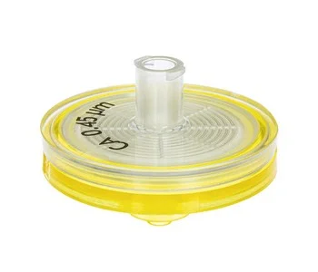 Syringe Filter, CA, 0.45µm, 25mm, 500/Pk,Yellow