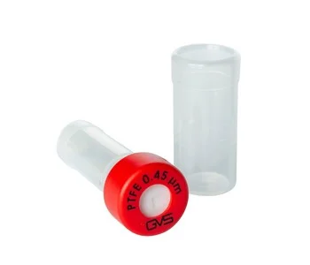 SEPARA - Syringeless Filter Vial Amber, 0.45µm PTFE Red